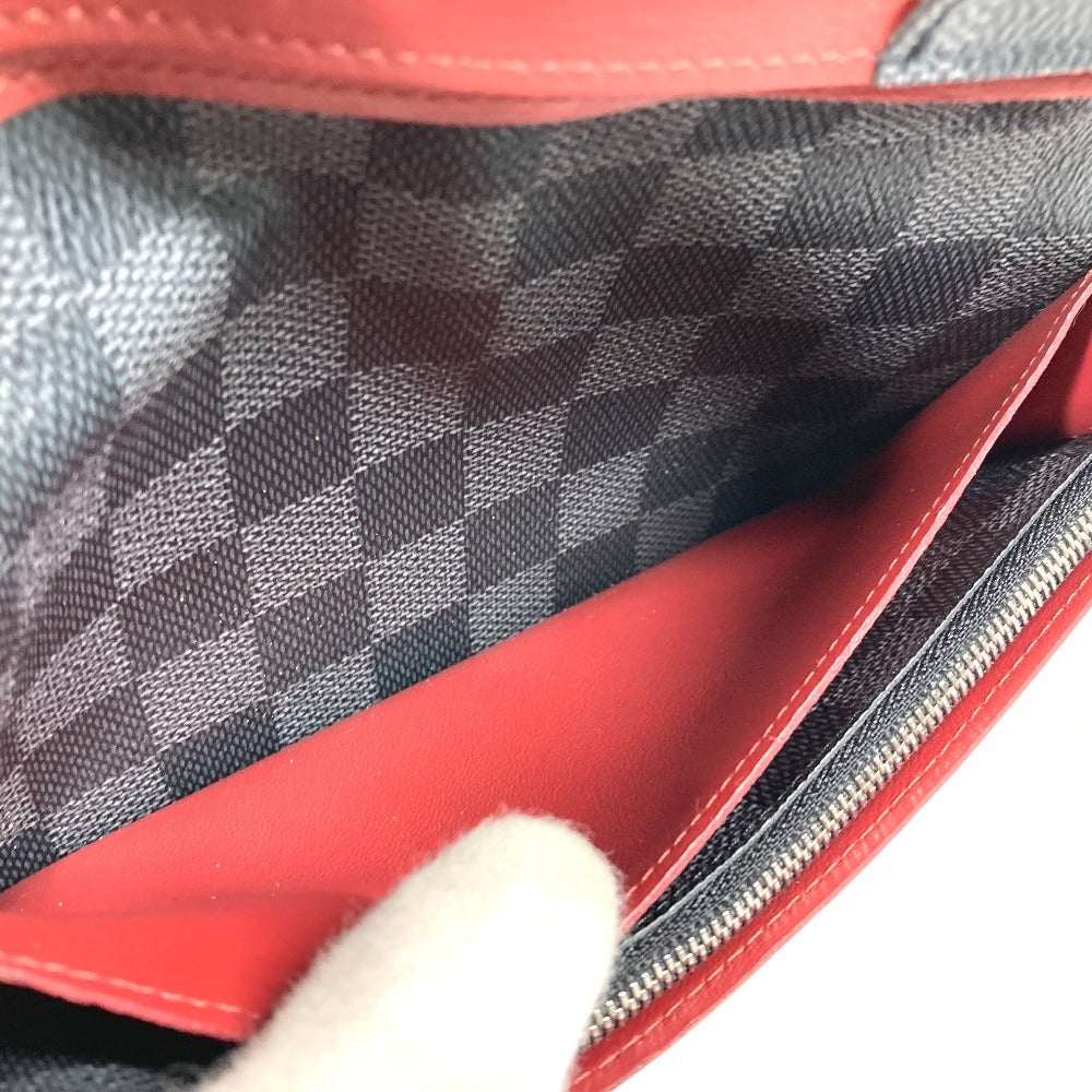 LOUIS VUITTON Long Wallet Purse N63254 Damier Grafitto Canvas black Damier Grafitte Portefeuille Blaza unisex(Unisex) Used Authentic