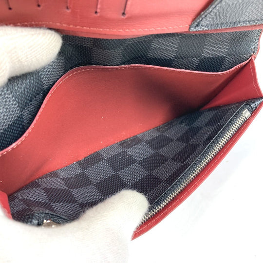 LOUIS VUITTON Long Wallet Purse N63254 Damier Grafitto Canvas black Damier Grafitte Portefeuille Blaza unisex(Unisex) Used Authentic