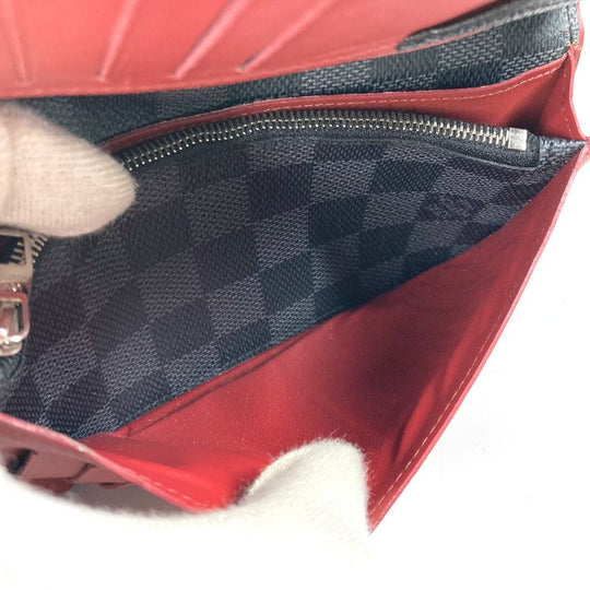 LOUIS VUITTON Long Wallet Purse N63254 Damier Grafitto Canvas black Damier Grafitte Portefeuille Blaza unisex(Unisex) Used Authentic