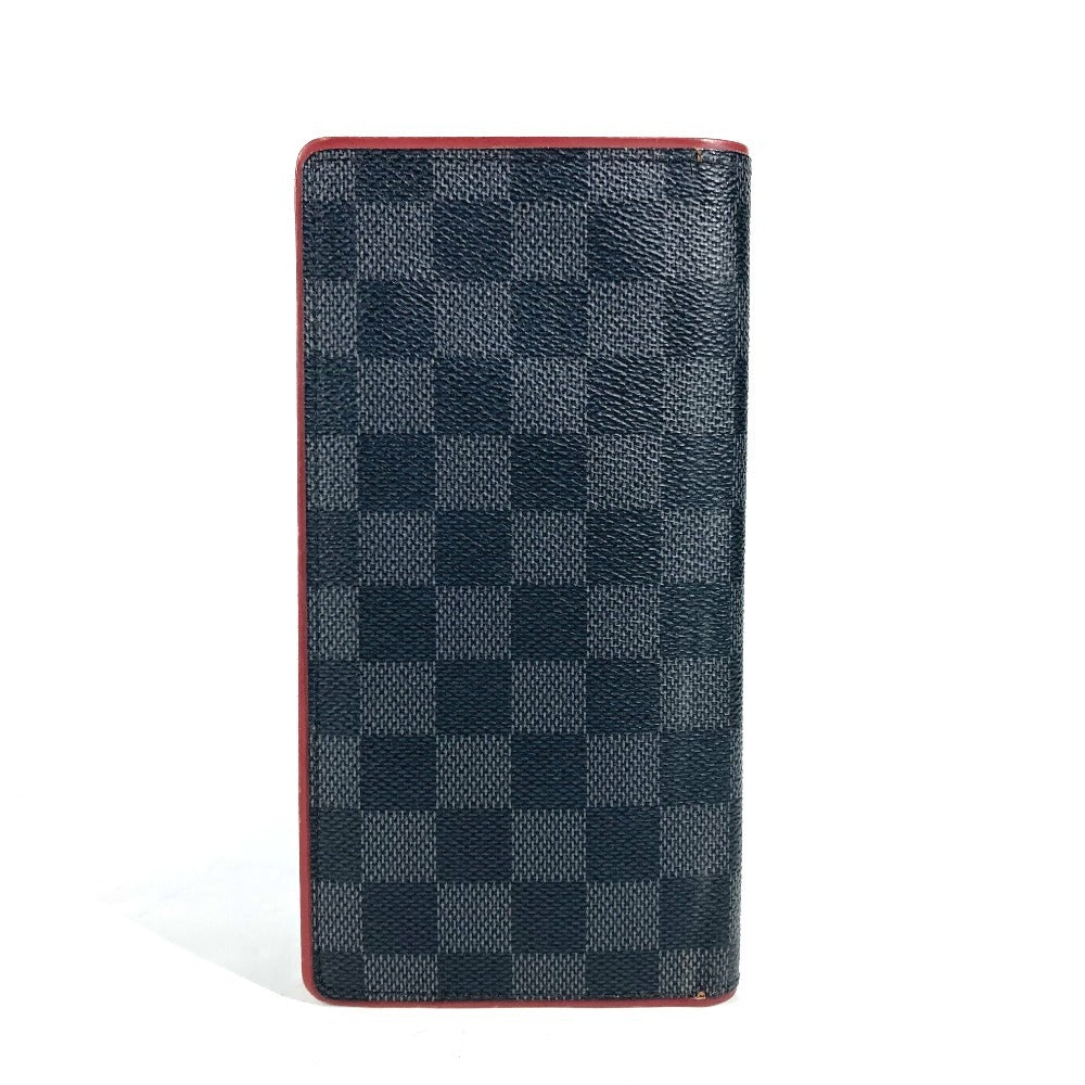 LOUIS VUITTON Long Wallet Purse N63254 Damier Grafitto Canvas black Damier Grafitte Portefeuille Blaza unisex(Unisex) Used Authentic