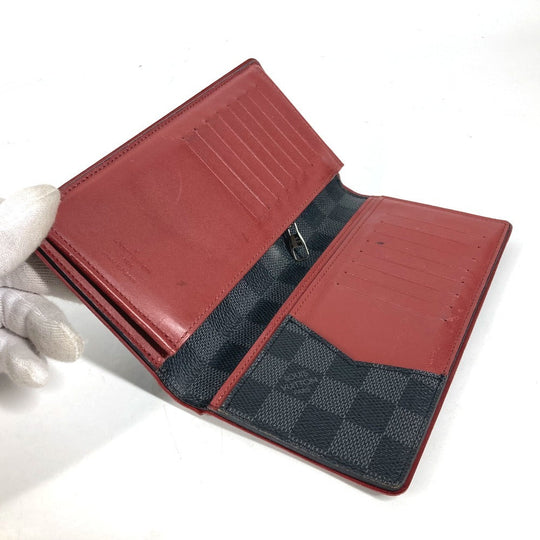 LOUIS VUITTON Long Wallet Purse N63254 Damier Grafitto Canvas black Damier Grafitte Portefeuille Blaza unisex(Unisex) Used Authentic