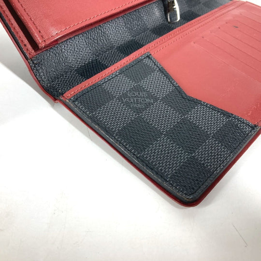 LOUIS VUITTON Long Wallet Purse N63254 Damier Grafitto Canvas black Damier Grafitte Portefeuille Blaza unisex(Unisex) Used Authentic