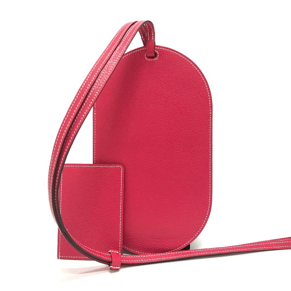 HERMES iPhone case leather pink Smartphone case In the Loop To-Go GM Shoulder Pouch
