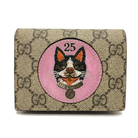 GUCCI Folded wallet 506277 GG Supreme Canvas beige GG Supreme BOSCO
