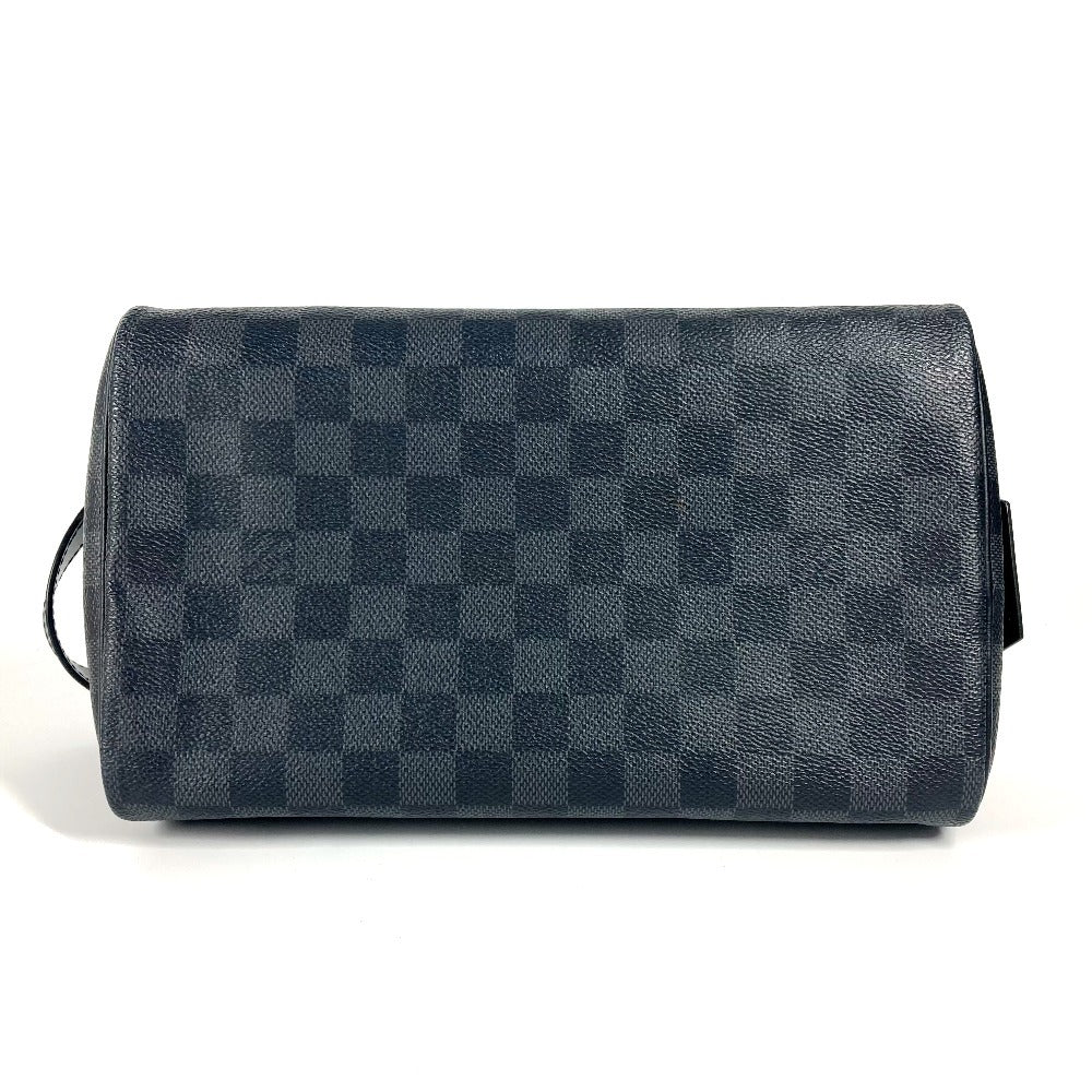 LOUIS VUITTON business bag N40127 Damier Grafitto Canvas black Damier Graphite Dop kit mens Used Authentic