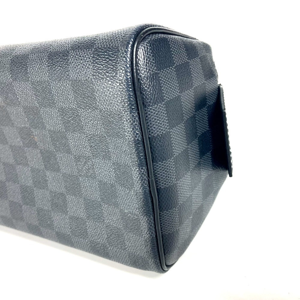 LOUIS VUITTON business bag N40127 Damier Grafitto Canvas black Damier Graphite Dop kit mens Used Authentic