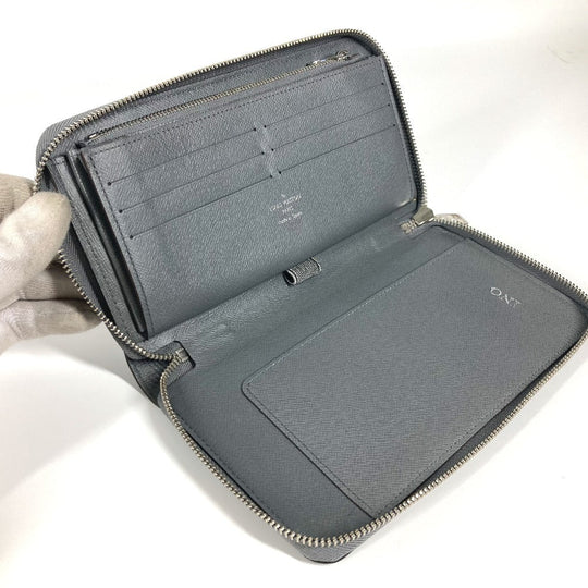 LOUIS VUITTON Long Wallet Purse M30517 Taiga Leather gray Taiga Zippy Organizer