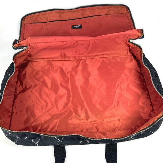 CHANEL Boston Duffel bag Nylon black Old travel line
