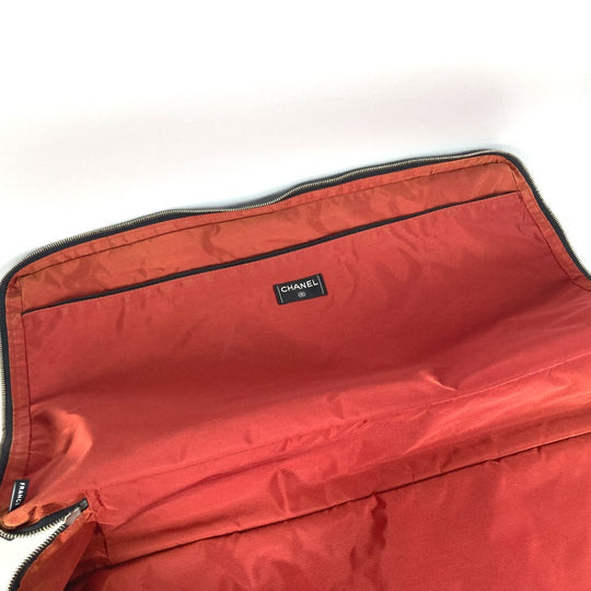 CHANEL Boston Duffel bag Nylon black Old travel line