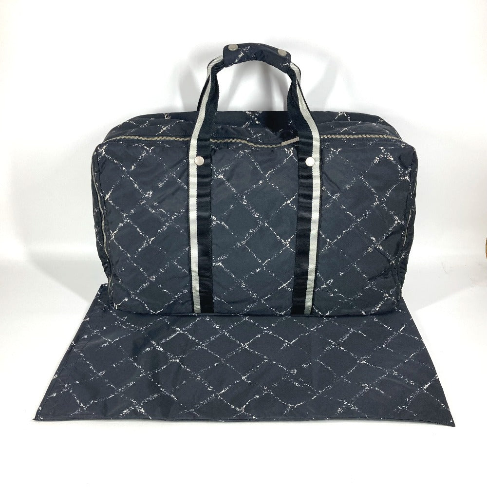 CHANEL Boston Duffel bag Nylon black Old travel line