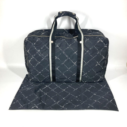 CHANEL Boston Duffel bag Nylon black Old travel line