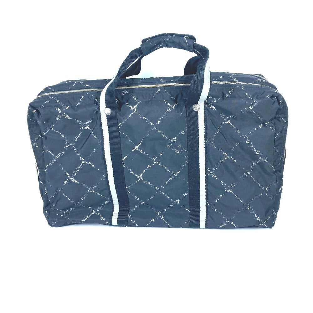 CHANEL Boston Duffel bag Nylon black Old travel line