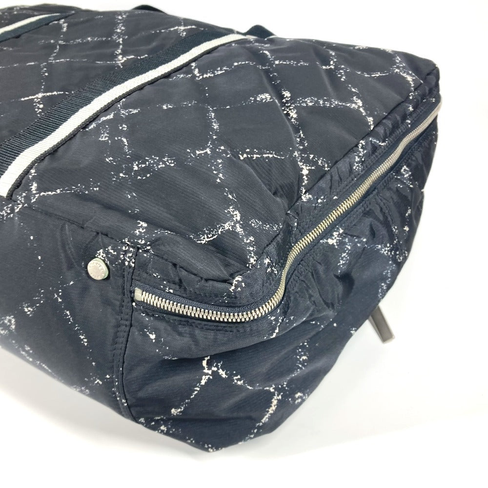 CHANEL Boston Duffel bag Nylon black Old travel line