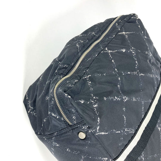 CHANEL Boston Duffel bag Nylon black Old travel line