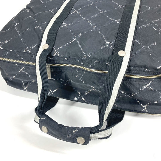 CHANEL Boston Duffel bag Nylon black Old travel line