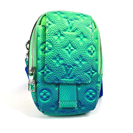 LOUIS VUITTON Shoulder Bag M81223 Taurillon Clemence Leather green Taurillon Clemence Illusion Double phone pouch unisex(Unisex) Used Authentic