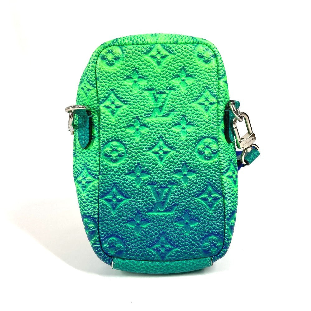 LOUIS VUITTON Shoulder Bag M81223 Taurillon Clemence Leather green Taurillon Clemence Illusion Double phone pouch unisex(Unisex) Used Authentic