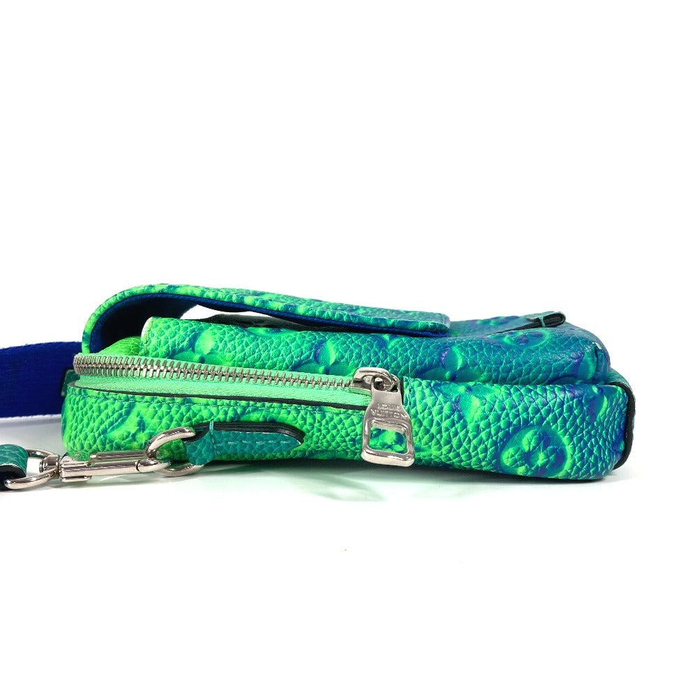 LOUIS VUITTON Shoulder Bag M81223 Taurillon Clemence Leather green Taurillon Clemence Illusion Double phone pouch unisex(Unisex) Used Authentic