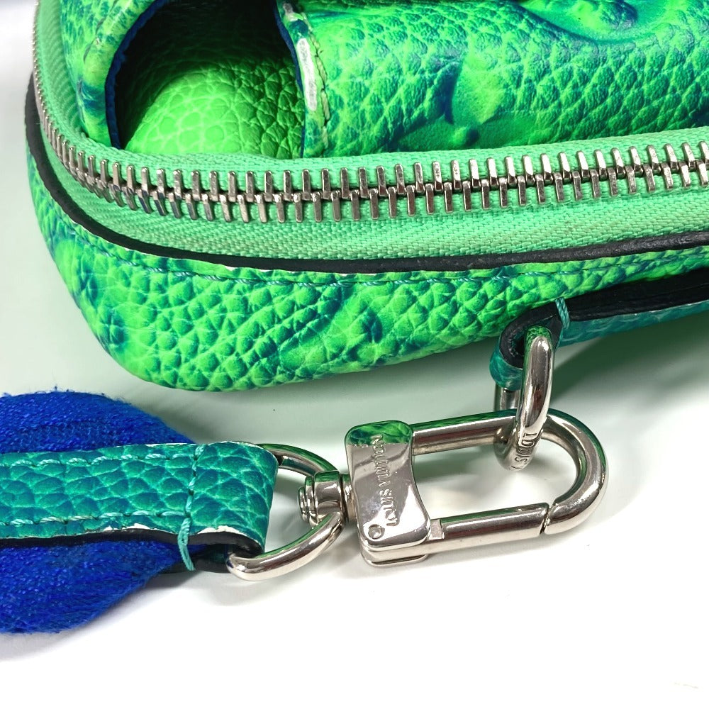 LOUIS VUITTON Shoulder Bag M81223 Taurillon Clemence Leather green Taurillon Clemence Illusion Double phone pouch unisex(Unisex) Used Authentic