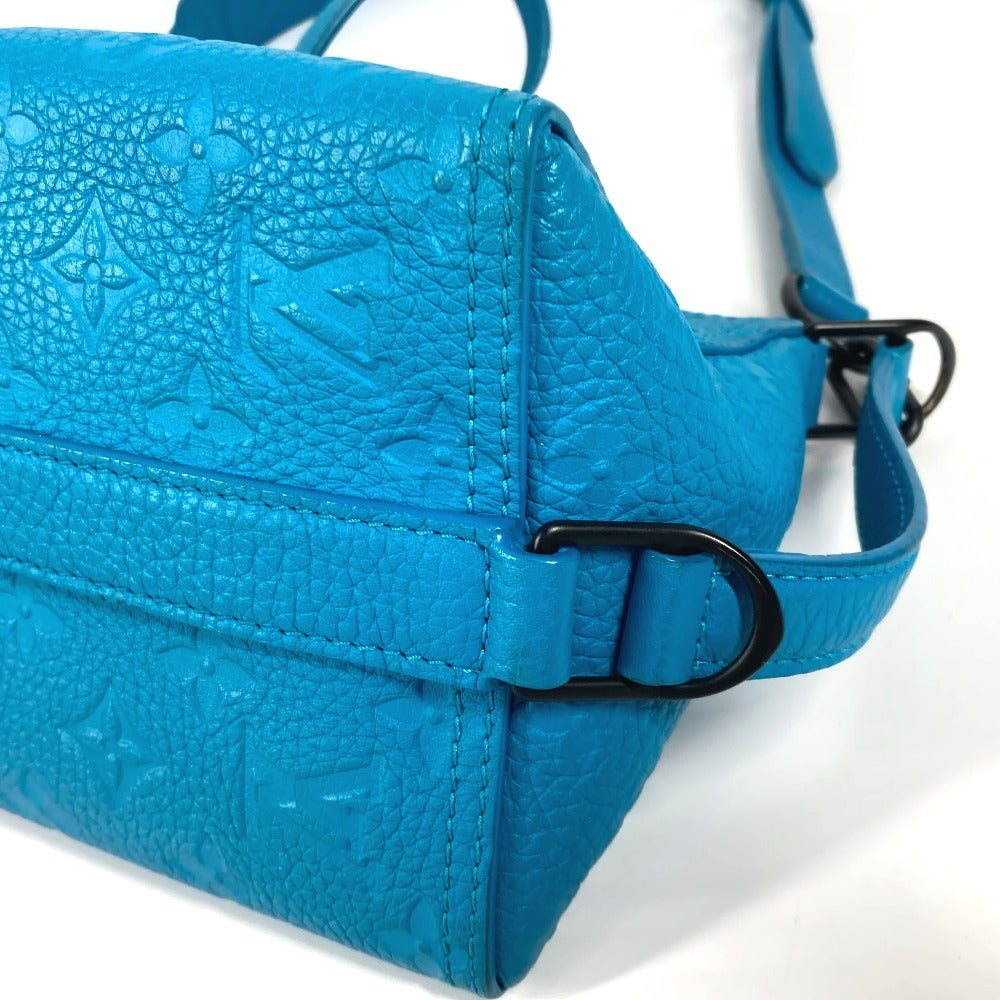 LOUIS VUITTON Shoulder Bag M55925 Monogram Ann Platt Leather blue Monogram Ann Platt Triangle Messenger