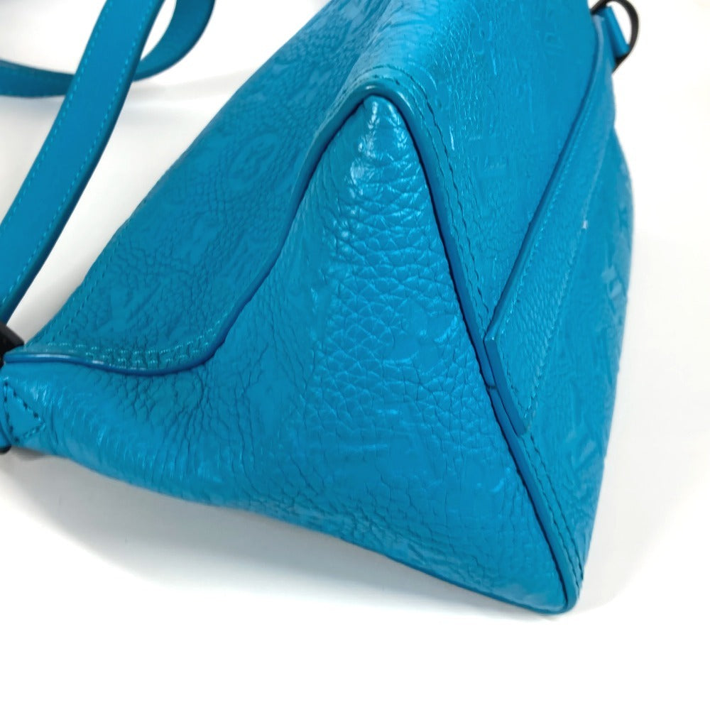 LOUIS VUITTON Shoulder Bag M55925 Monogram Ann Platt Leather blue Monogram Ann Platt Triangle Messenger