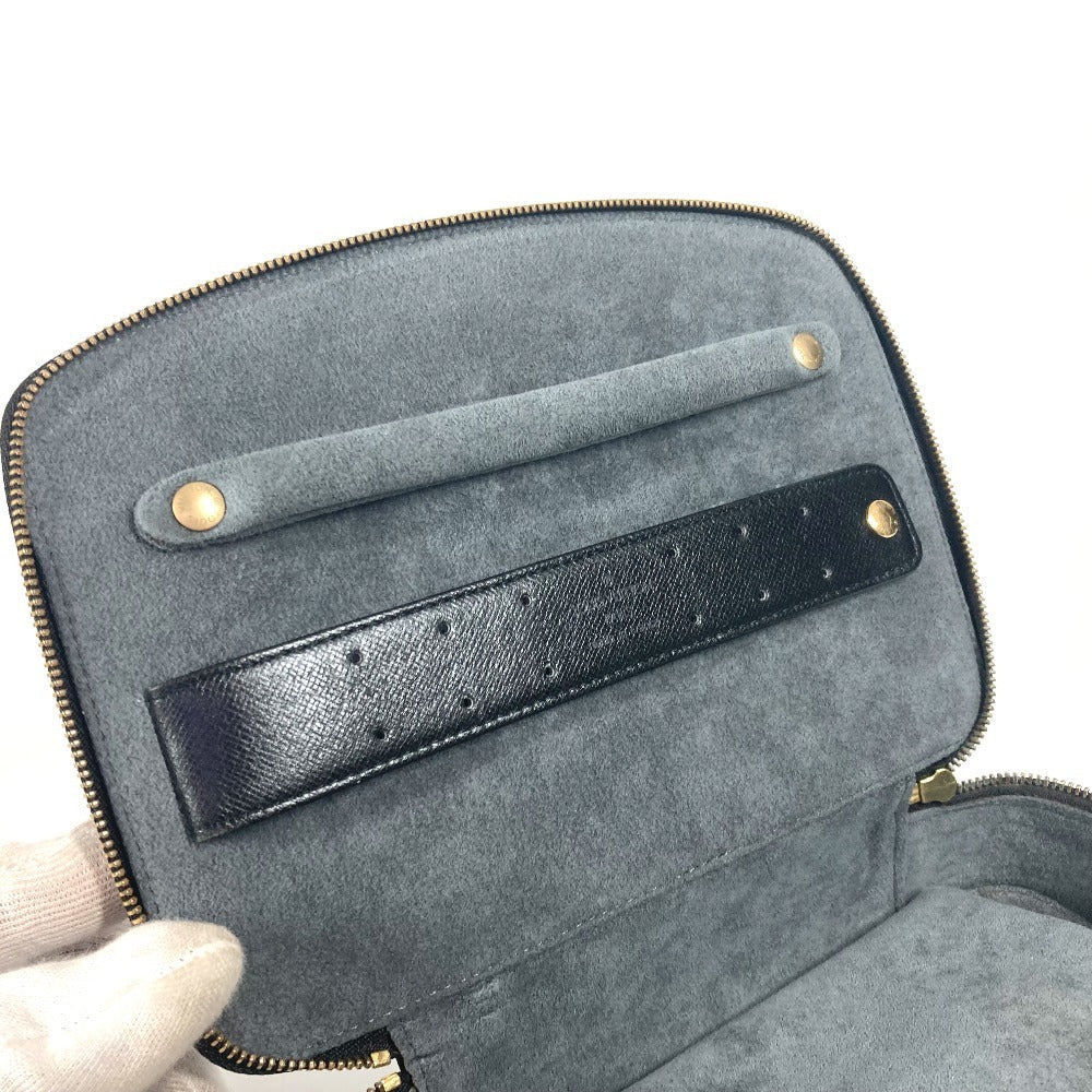 HERMES Pouch M48362 Epi Leather black Epi posh monte carlo