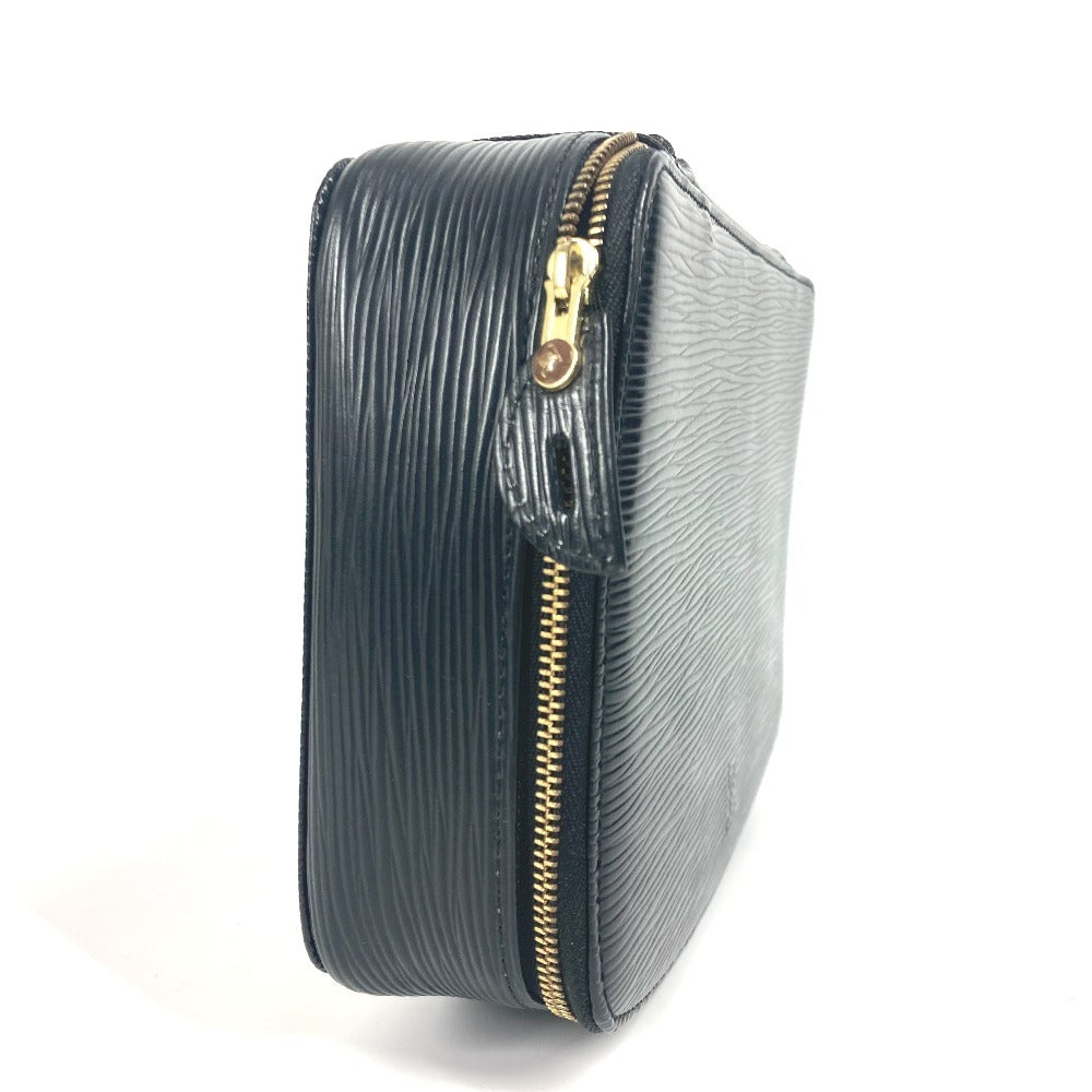 HERMES Pouch M48362 Epi Leather black Epi posh monte carlo