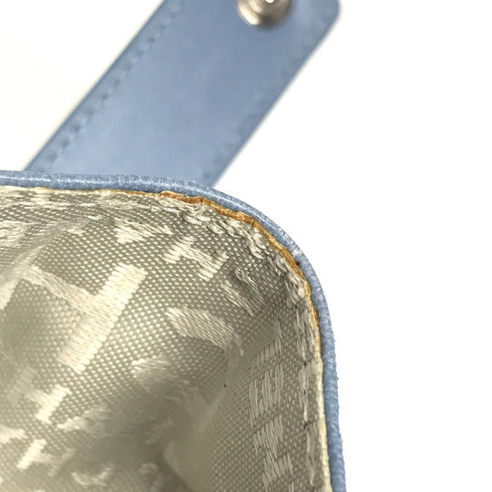 CHANEL Pouch leather blue CC Camellia Icon Pocket Tissue Cover