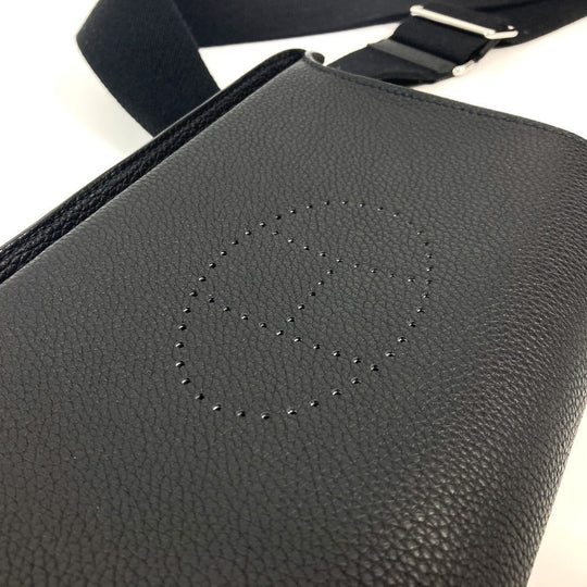HERMES Shoulder Bag Togo black H logo punching Vidoposch