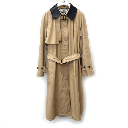 LOEWE trench coat 1719478 Cotton, Silk beige Double layer Women 38 Used Authentic