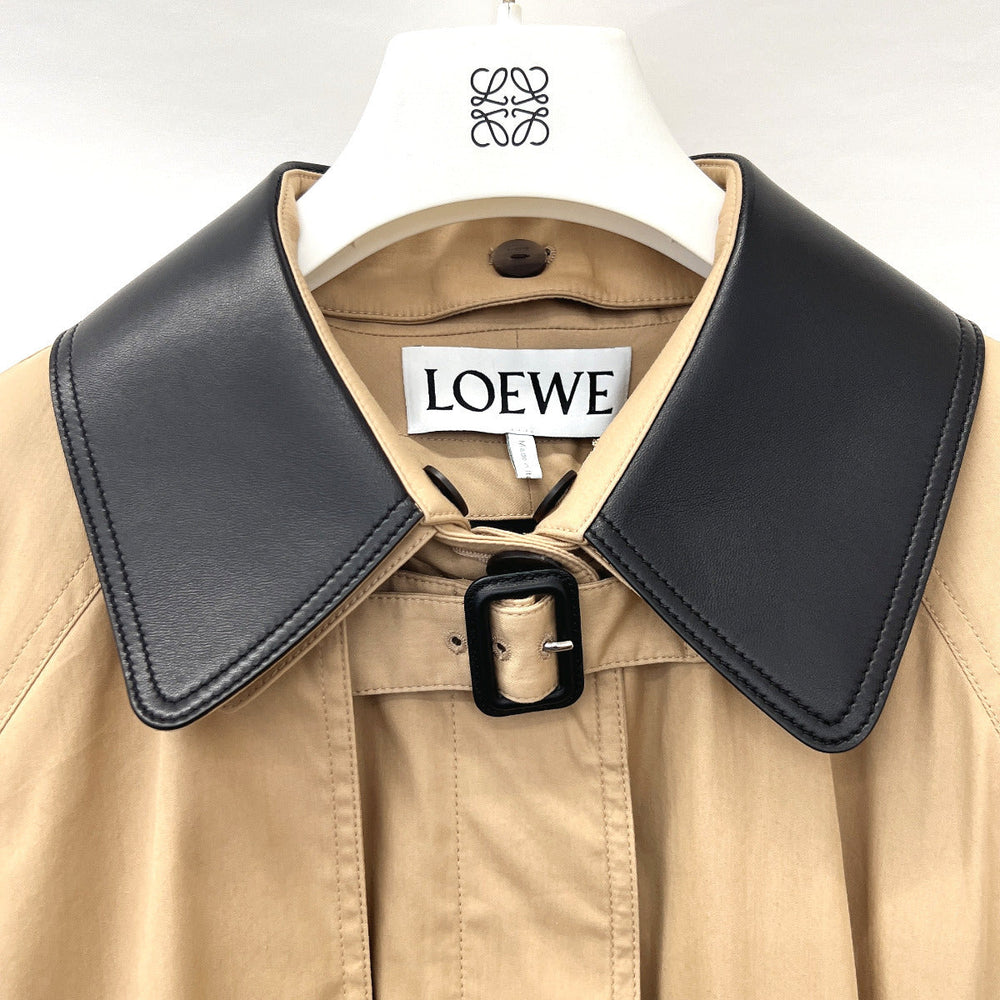 LOEWE trench coat 1719478 Cotton, Silk beige Double layer Women 38 Used Authentic