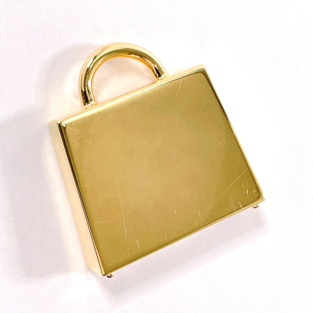 HERMES charm metal gold Curio Jite Kelly Women Used Authentic