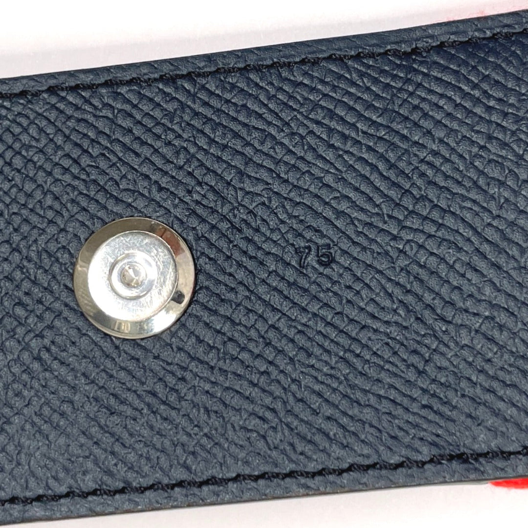 HERMES belt Canvas, Epsom Red Croisière H 75