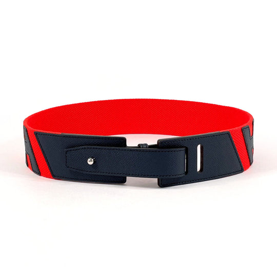 HERMES belt Canvas, Epsom Red Croisière H 75