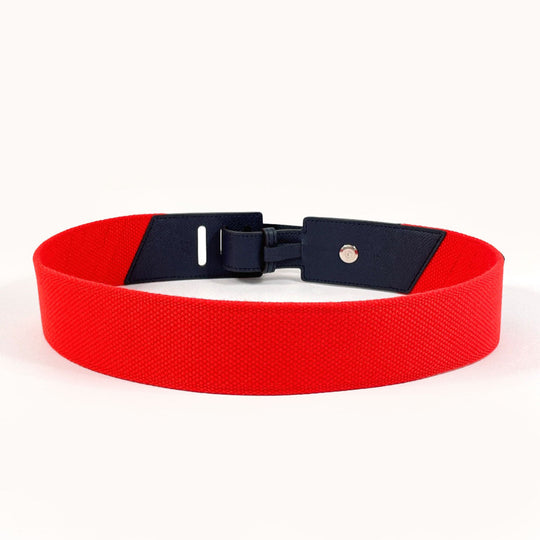 HERMES belt Canvas, Epsom Red Croisière H 75