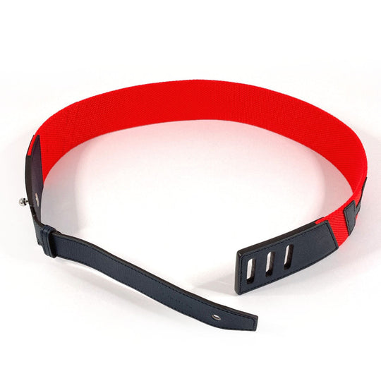 HERMES belt Canvas, Epsom Red Croisière H 75