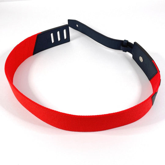 HERMES belt Canvas, Epsom Red Croisière H 75