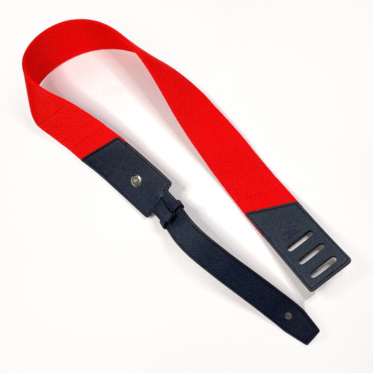 HERMES belt Canvas, Epsom Red Croisière H 75