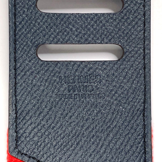 HERMES belt Canvas, Epsom Red Croisière H 75