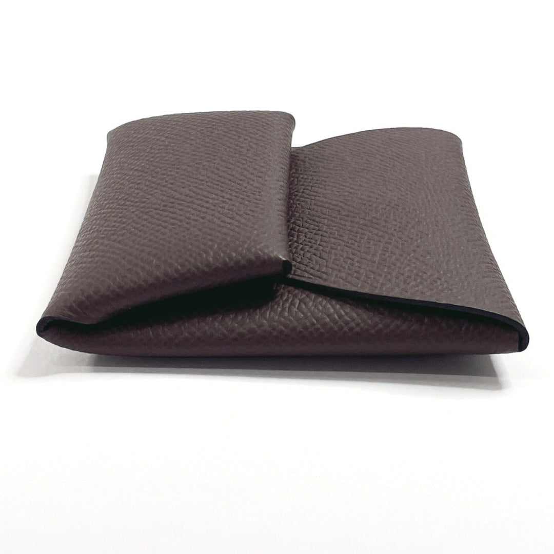 HERMES Coin case Epsom Dark brown Bastia