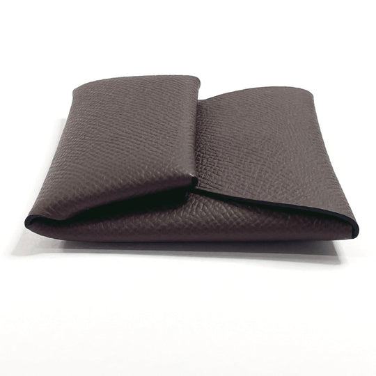 HERMES Coin case Epsom Dark brown Bastia