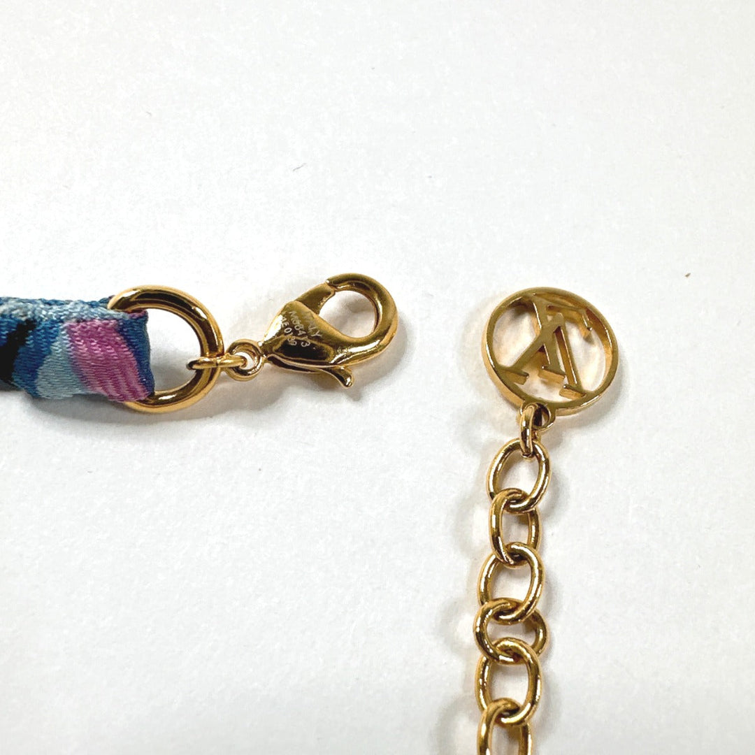 LOUIS VUITTON bracelet M68413 Gold Plated, Silk multicolor Bracelet Essential V Be Mindful Women Used Authentic