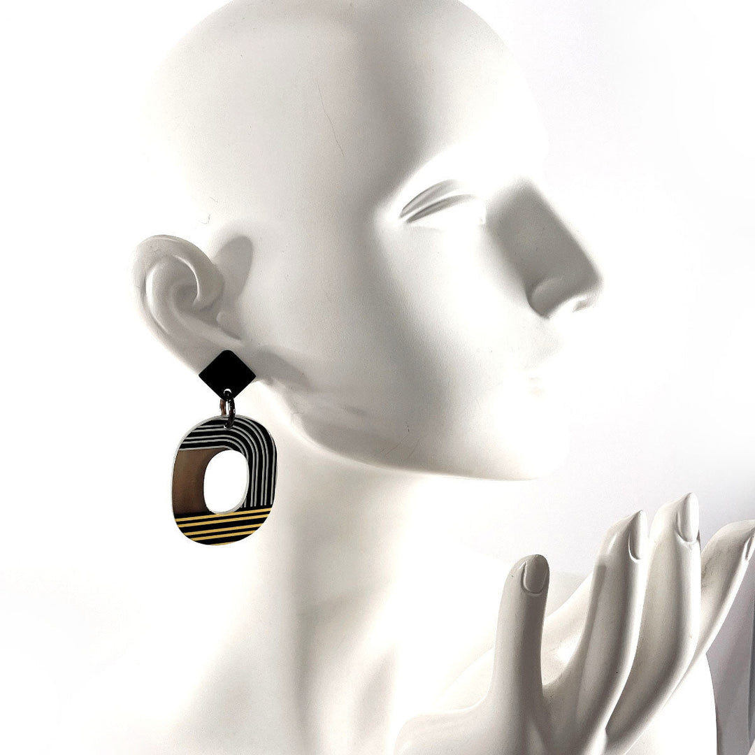 HERMES Pierce Buffalo Horn, Lacquer multicolor Ism Pop Check
