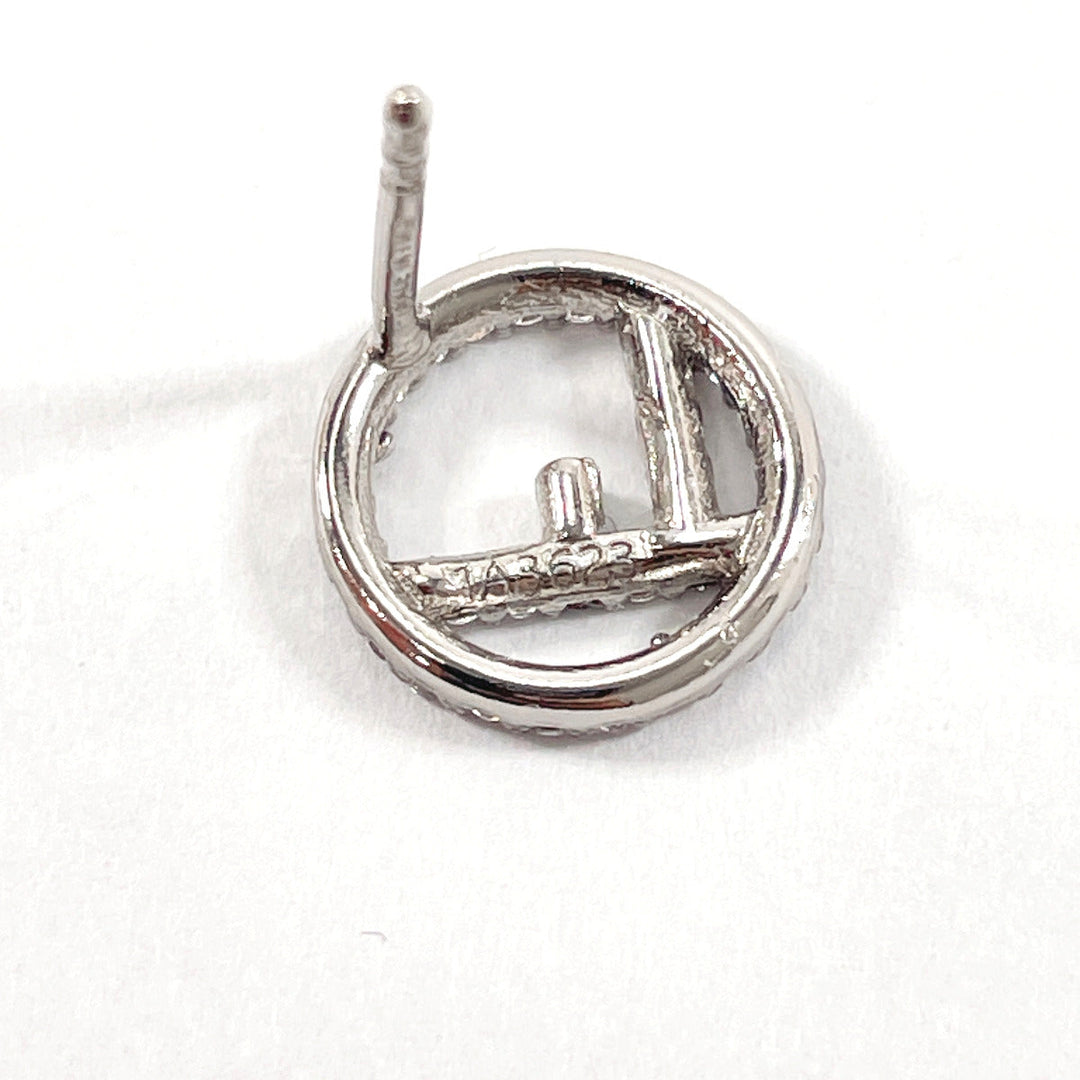 FENDI Pierce 8AG738 Metal, Rhinestone Silver F is Fendi Pierce