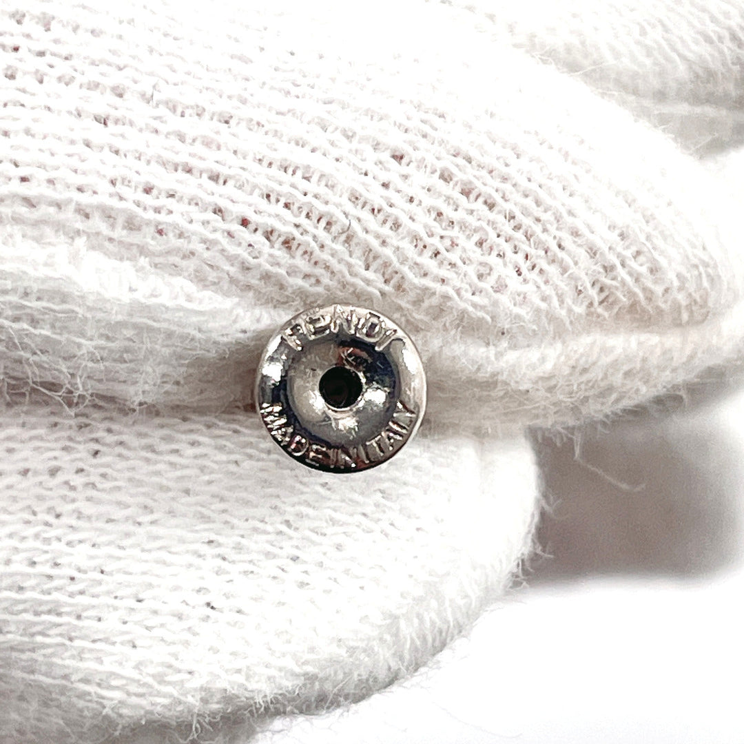 FENDI Pierce 8AG738 Metal, Rhinestone Silver F is Fendi Pierce