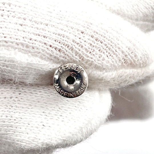 FENDI Pierce 8AG738 Metal, Rhinestone Silver F is Fendi Pierce