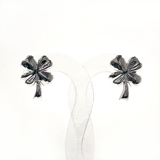 CHANEL Pierce Silver925 Silver Clover