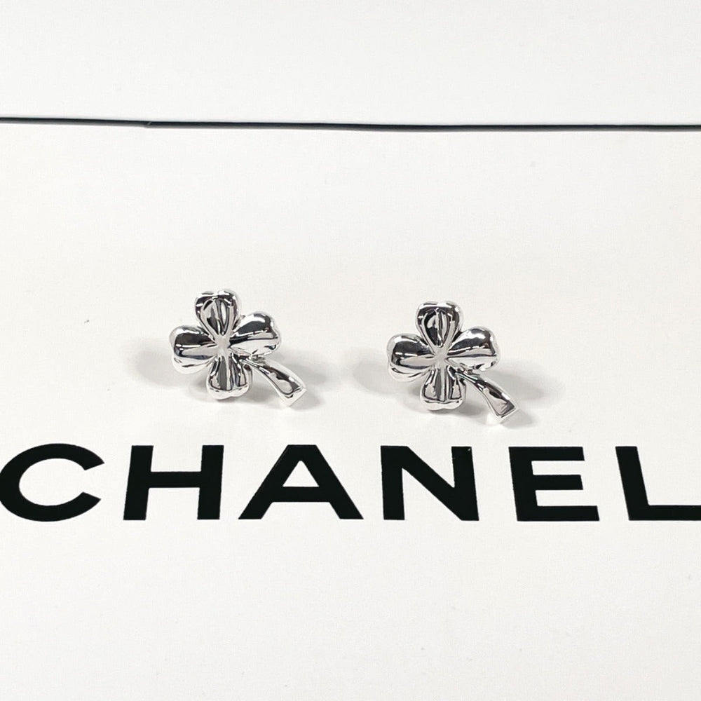 CHANEL Pierce Silver925 Silver Clover