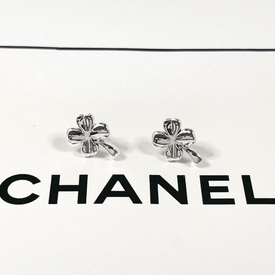 CHANEL Pierce Silver925 Silver Clover