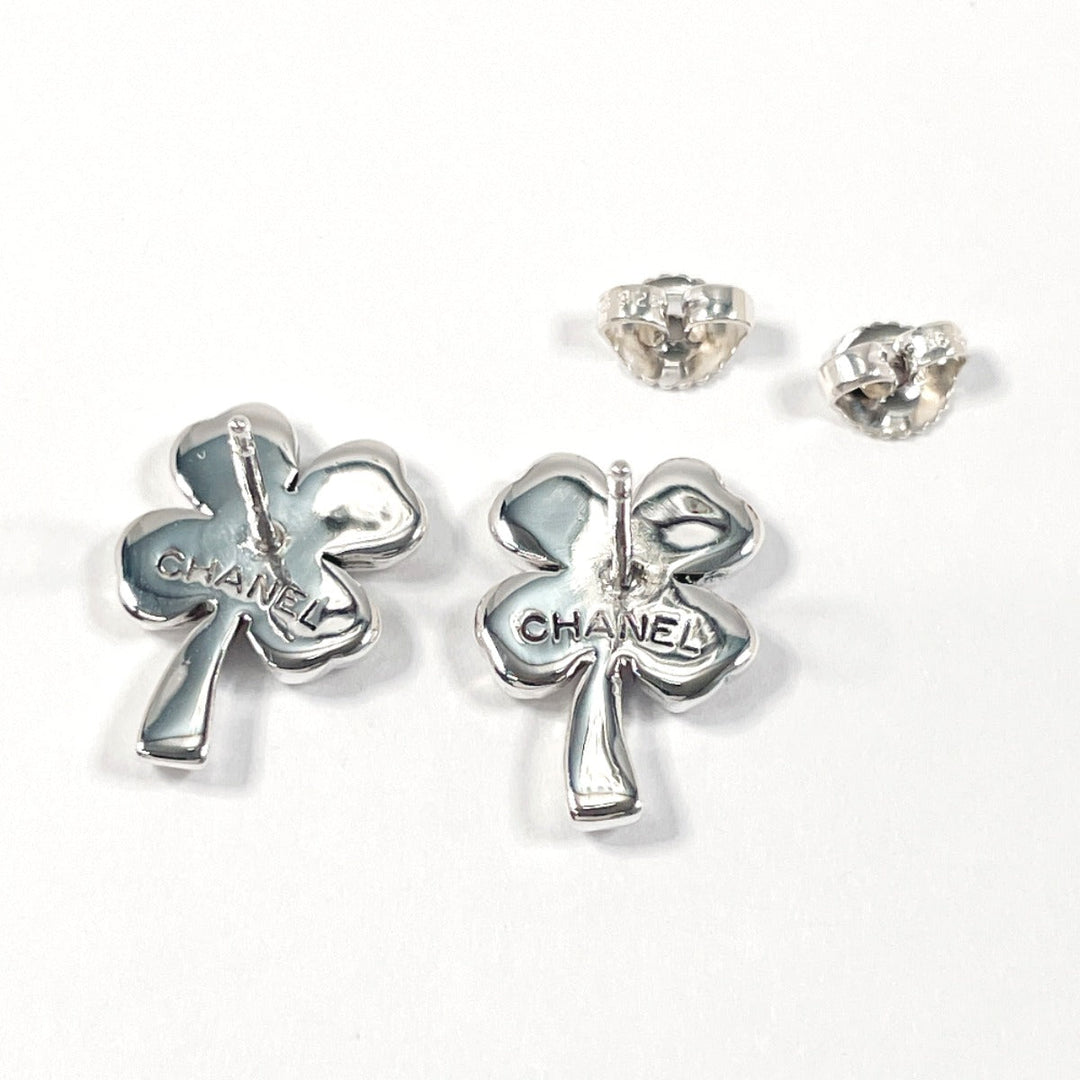 CHANEL Pierce Silver925 Silver Clover
